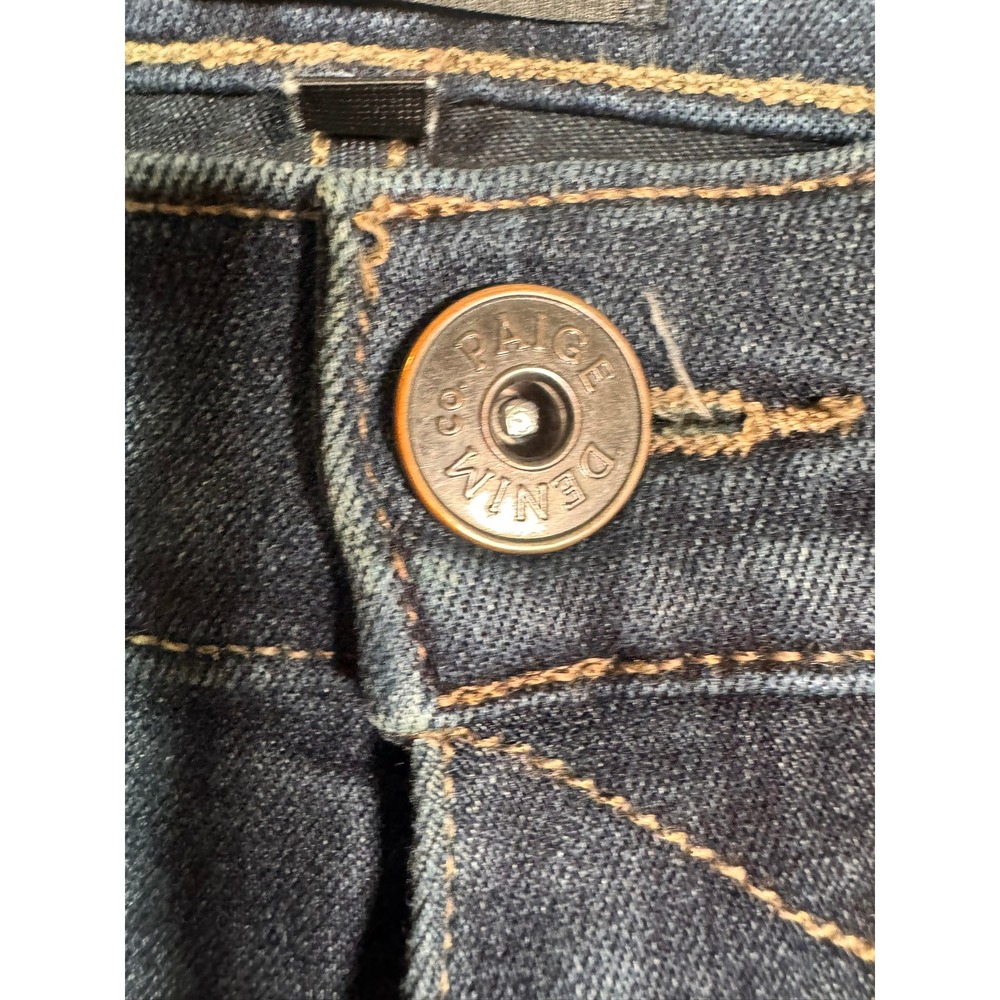 Paige Women Federal Slim Straight Leg Dark Wash Blue Denim Jeans Sz 34 Ultrasoft - Picture 11 of 12